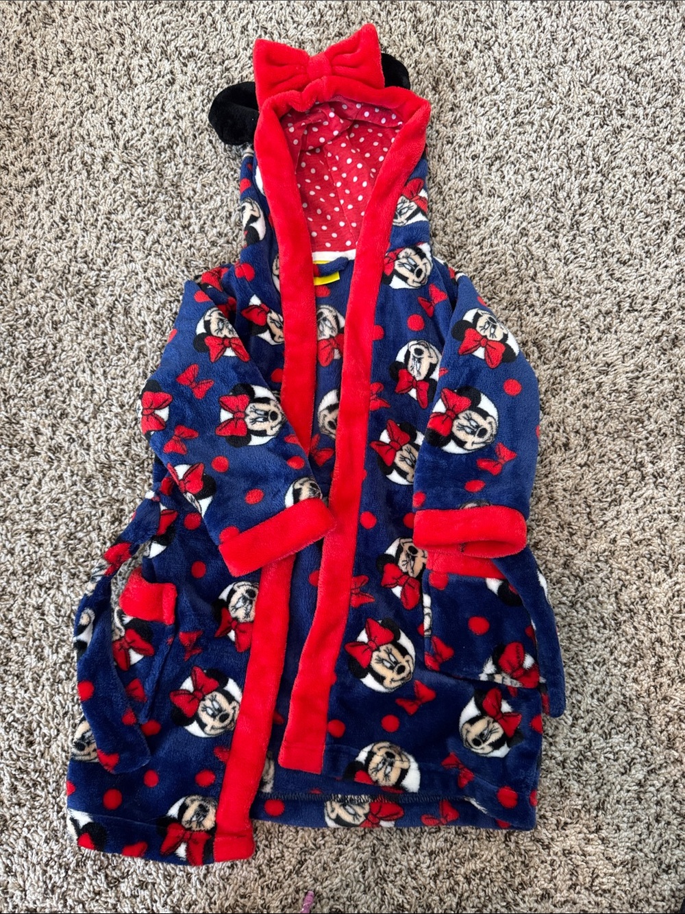 Minnie Mouse Hooded Plush Robe- 3T
